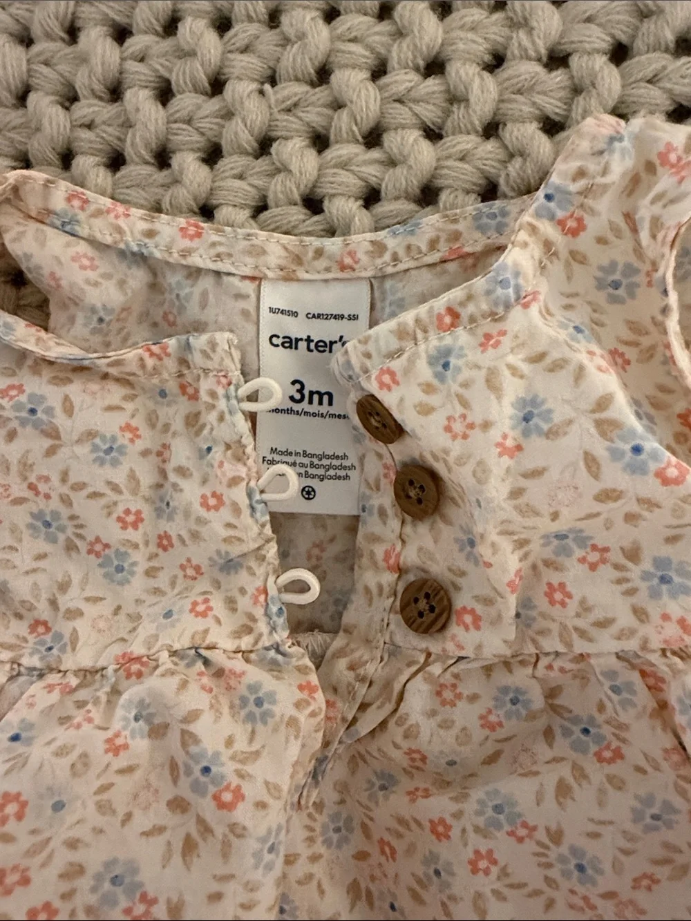 Carters 3m 100% cotton set